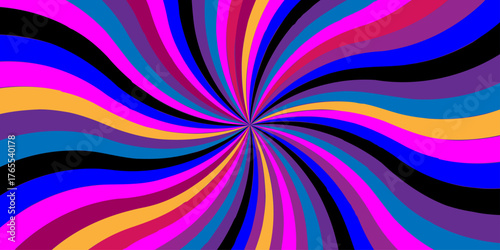 Vector sunray stripe background. Light sunburst glowing background. Sunburst pattern summer social banner. vector illustration pattern beam rays. Spiral radial striped backdrop design.