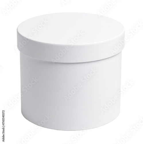 Minimal White Cylindrical Gift Box for Modern Packaging Design