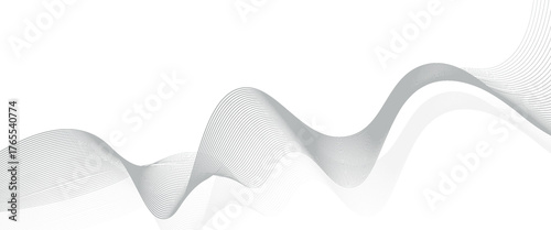 Abstract vector background with black wavy lines.