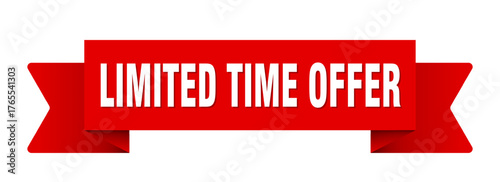 limited time offer ribbon isolated on transparent background. limited time offer ribbon