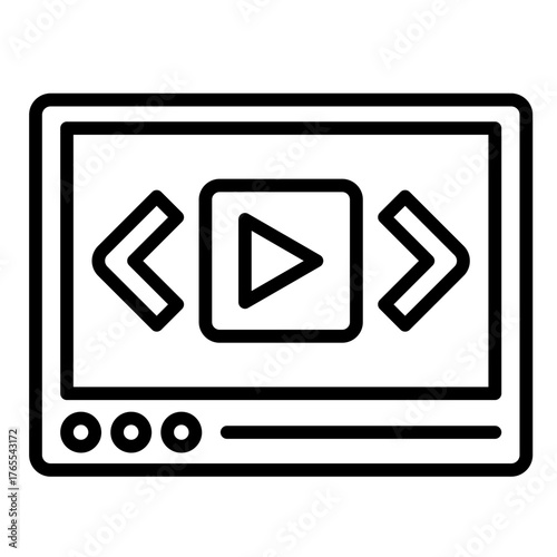Add Video   Icon Element For Design