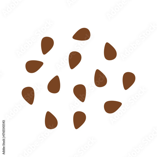 flaxseeds vector illustration