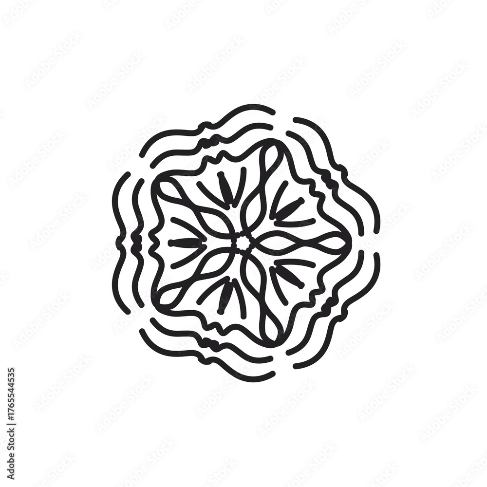 Obraz premium hand drawn flower mandala element