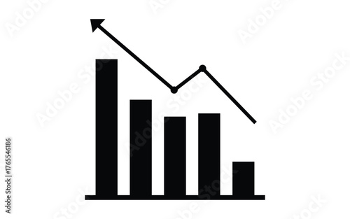 Declining Bar Chart and Upward-Then-Downward Line Graph Symbolizing Unpredictable Trends.
