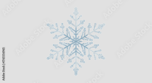 Intricate Crystalline Blue Snowflake Illustration