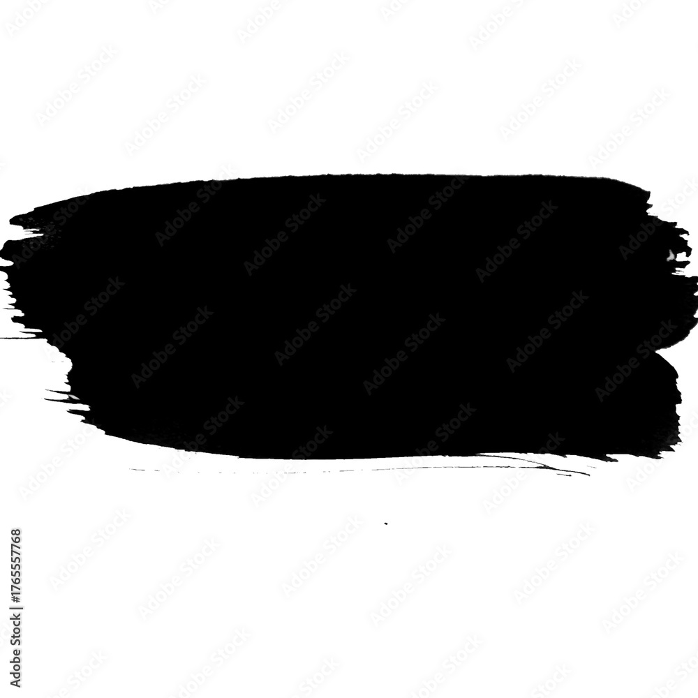 Fototapeta premium Black brush stroke painted grunge texture element isolated vector illustration for design backgrounds and artistic compositions