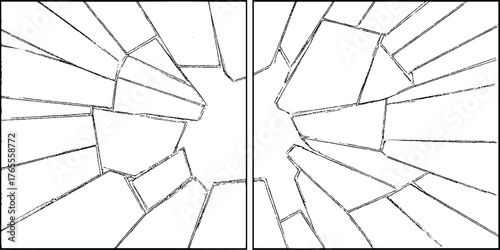 Black and white manga layout with shattered panel borders for dynamic comic design