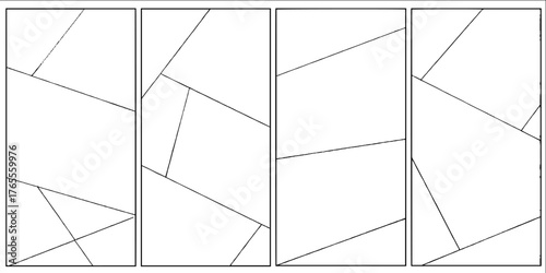 Dynamic manga comic page with slanted panels for creative design layout