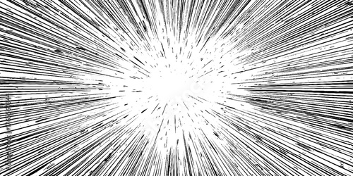 Dynamic japanese manga burst design with radiating motion lines for anime and comic layouts