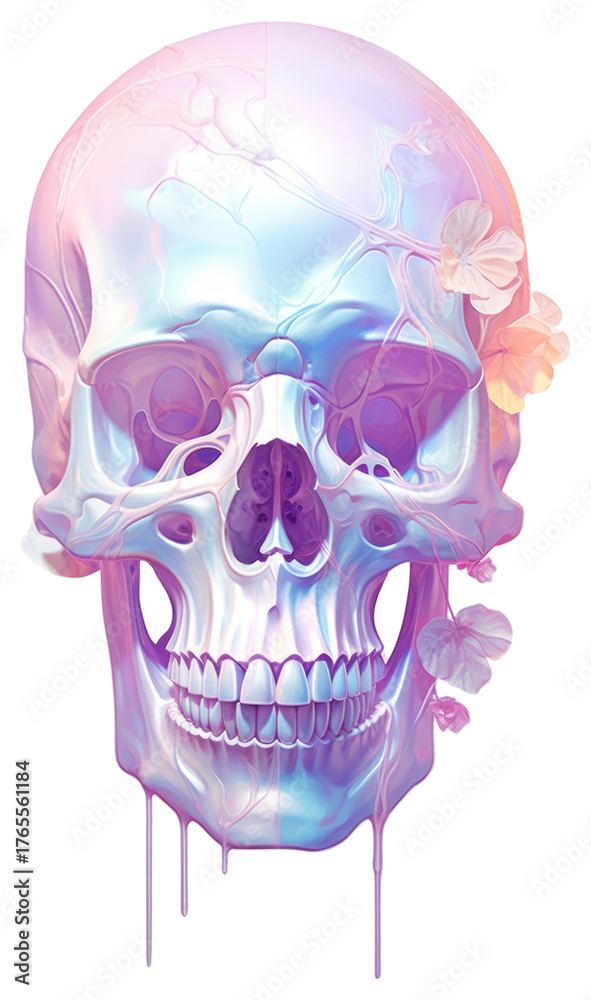 Fototapeta premium PNG A skull art sketch illustrated.