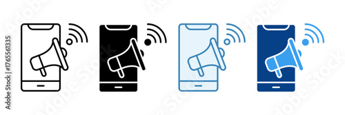 Digital Public Communication  Icon Set Multiple Style Collection