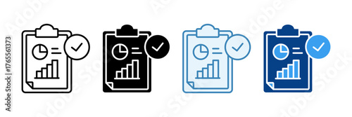 Policy Evaluation System  Icon Set Multiple Style Collection