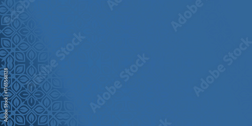 Deep Blue Ornamental Seamless Pattern Background, Dark Indigo Geometric Mandala Vector Design, Elegant Navy Blue Moroccan Style Abstract Wallpaper