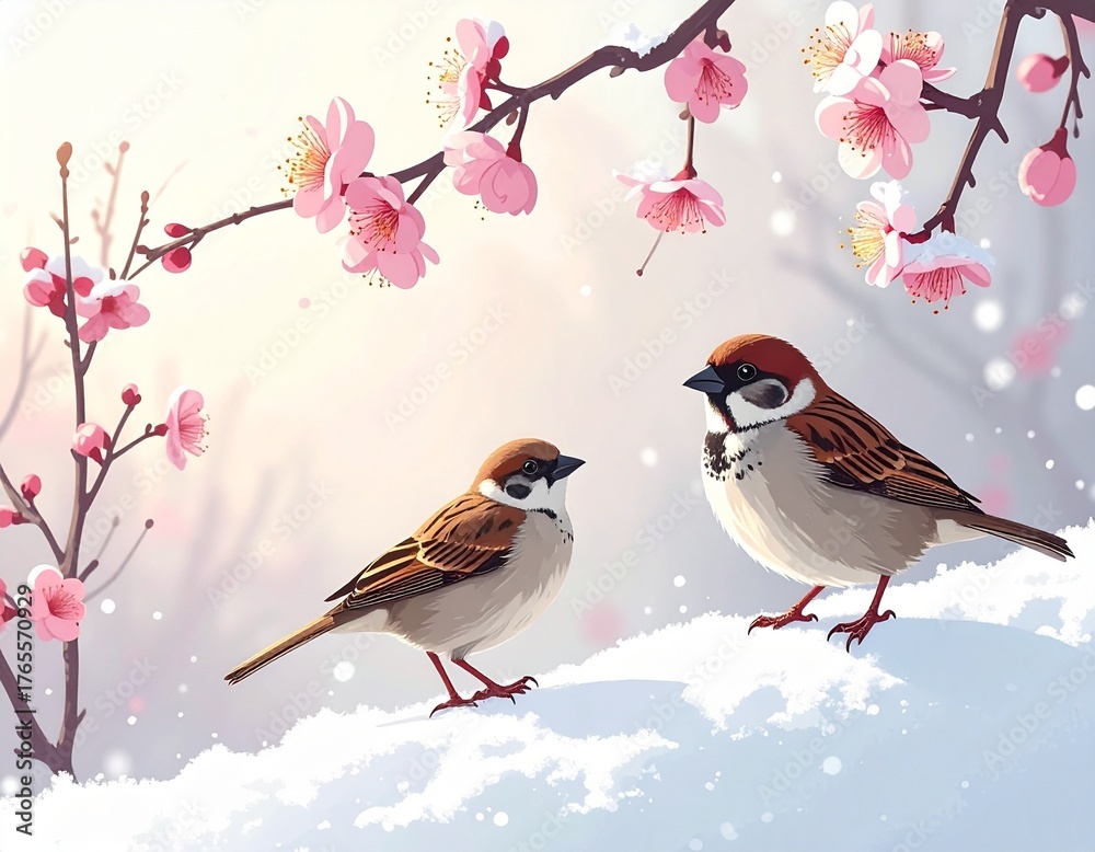 Fototapeta premium 雀 花
