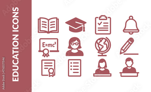 Creative Education and Research Icons. Idea Generation, Scientific Discovery, Brainpower, and Logic Vector Symbols. Minimalist Outline Set.