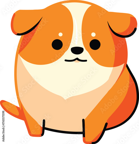 Cute cartoon a illustrator vector pog