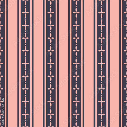 Antique graphic seamless pattern background stripes lines crosses, floral Stem for wallpaper textile