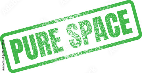 Pure Space Grungy Green Rectangular Seal for Designated Clean Areas and Safe Environments