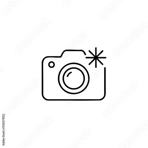 camera icon with flash burst