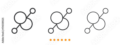 Molecular Structure icon. Thin line icon vector