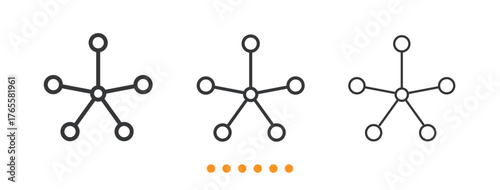 Molecular Structure icon. Thin line icon vector