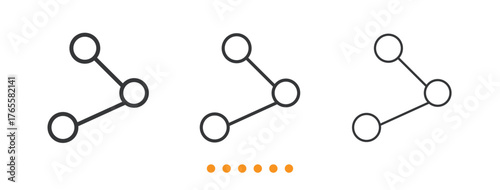 Molecular Structure icon. Thin line icon vector