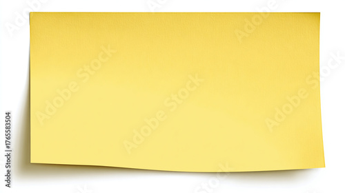 A bright yellow sticky note, a simple yet versatile tool for reminders, brainstorming, or quick messages. A blank canvas for thoughts.