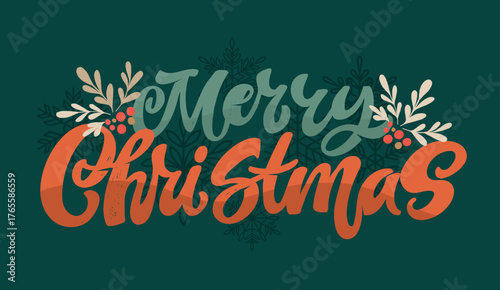 Merry Christmas and Happy New 2026 Year - cute hand drawn doodle lettering postcard. Hello 2026. Holly Jolly, Tis the season.