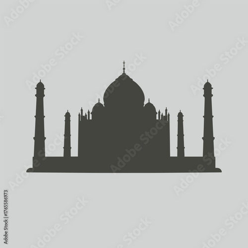 Taj Mahal silhouette