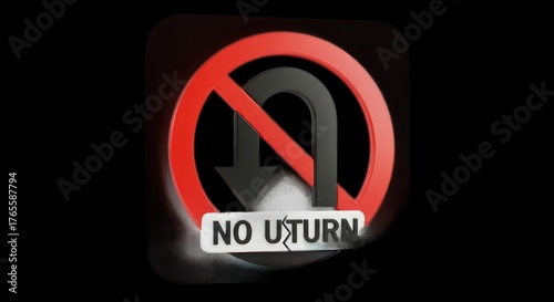 Free Download No U-Turn Sign - A Clear Message for Drivers. - GFXLoad
