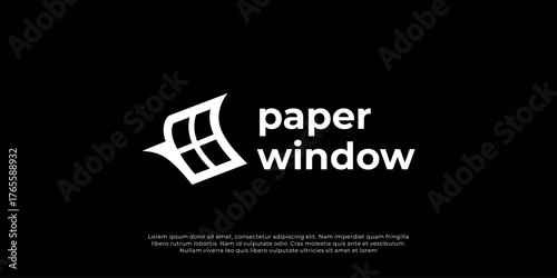 Combination of paper window logo,