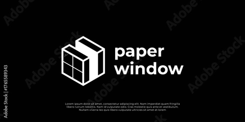 Combination of paper window logo,