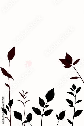 Surreal Botanical Line Art Infrared Light Vector