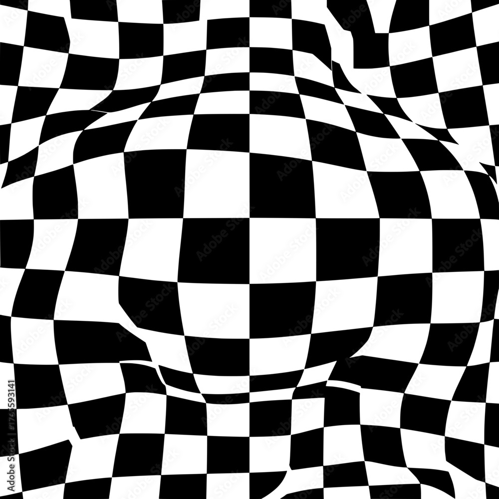 Fototapeta premium Abstract Optical Illusion in Black and White