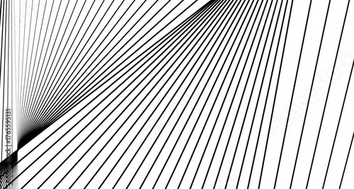 Geometric abstract pattern with lines, gradient fade background with stripes. Slant line halftone gradation. Vanishing thin line geometric wallpaper for overlay. Line halftone gradation vector texture