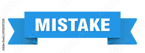 mistake ribbon isolated on transparent background. mistake ribbon