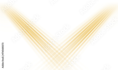 PNG Abstract golden light beams soft focus lines converging perfect for adding a touch of elegance and warmth to your designs