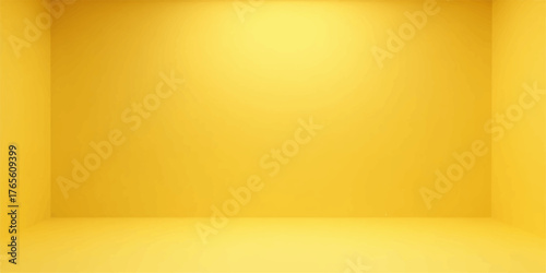 Warm golden yellow studio backdrop with soft spotlight creating a bright and inviting atmosphere