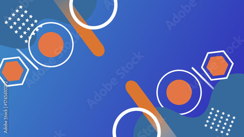 vector illustration of an abstract background blue and orange for wallpaper 
