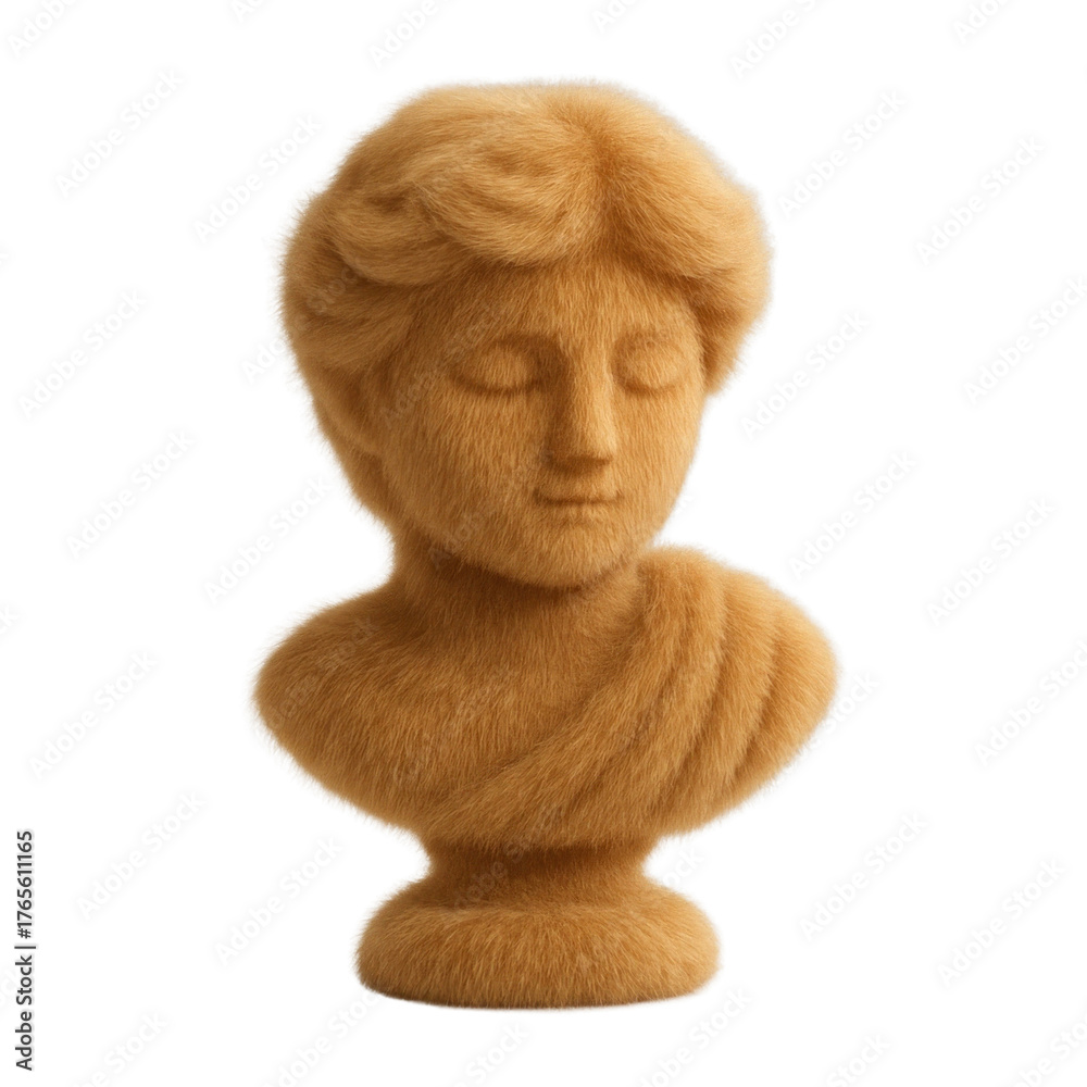 Obraz premium PNG Furry classical bust sculpture.