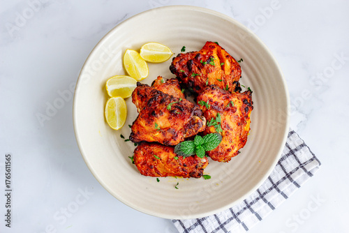 Crispy skin and juicy, delicious oven-roasted chicken thighs