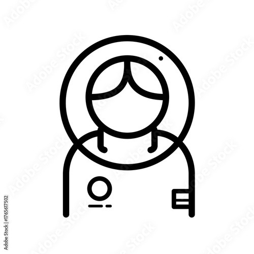 Astronaut  - simple  vector icon