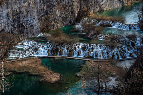 Konstfotografi Landscape View Of The Beautiful Plitvice Lakes National Park , Croatia