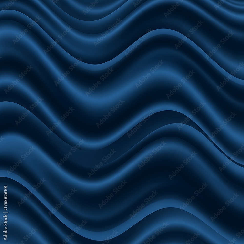 Obraz premium Elegant Blue Fabric Waves - A Smooth and Serene Textile Texture.