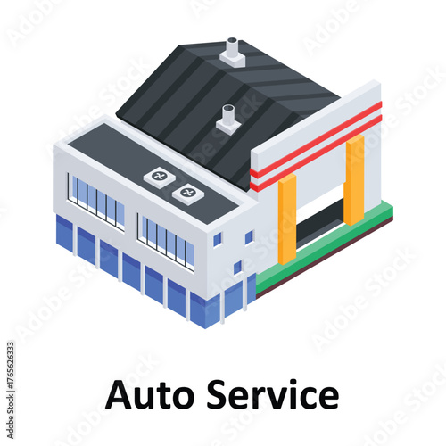 Auto Service Vector icon which can easily modify or edit