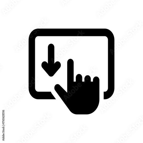 Illustration of a simplified black tank with a gun turret and four wheels on a white background view