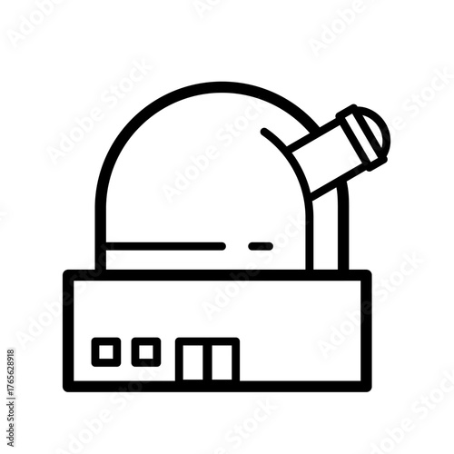 Astronomical observatory  -  vector icon