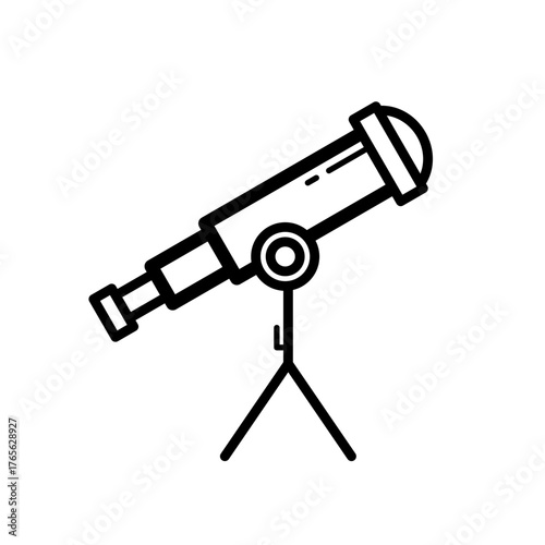 Telescope , astronomy -  vector icon
