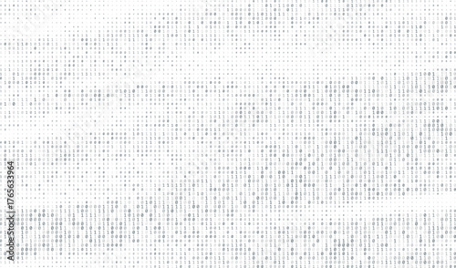 Futuristic Binary Matrix with Data Decryption Algorithm Concept in Technology and Hacker Coding Design, 0 and 1 Numbers for Cybersecurity