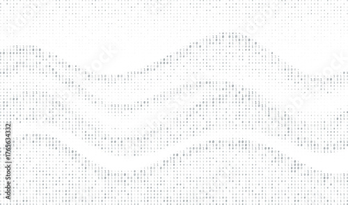 Cybersecurity Data Matrix with 0 and 1 Binary Numbers, Algorithm and Coding Illustration for Technology Concept and Computer Science Theme